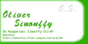 oliver simonffy business card